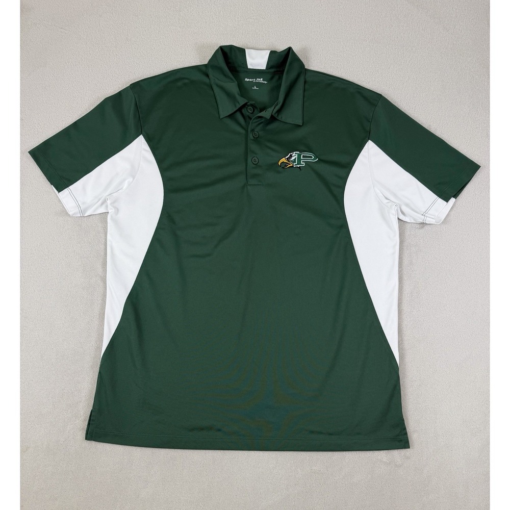 Sport-Tek Prosper Eagles Colorblock Performance Polo Green Men's L - Picture 2 of 16